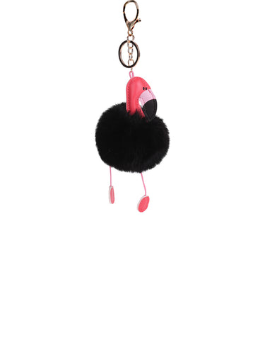 Fellbommel Anhänger - Flamingo - schwarz